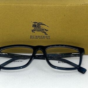 Burberry Black Rectangular Eyewear
